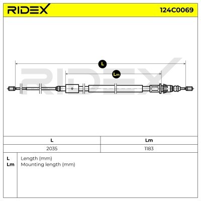Linka Hamulca Ręcznego RIDEX 124C0069 124C0069 - foto 6
