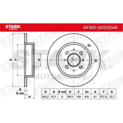 Tarcza hamulcowa Stark SKBD-0020246 SKBD-0020246 - foto 4