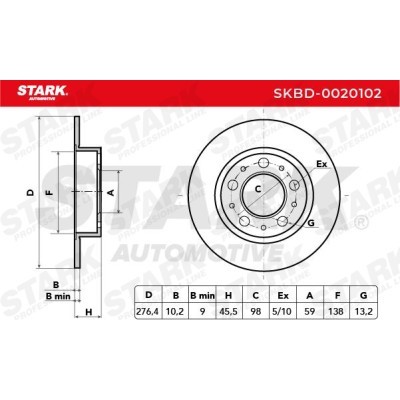 Tarcza hamulcowa Stark SKBD-0020102 SKBD-0020102 - foto 5