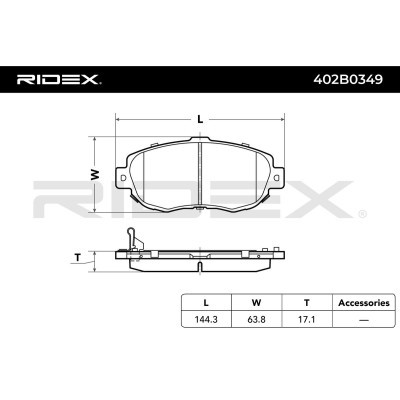 Klocki hamulcowe RIDEX 402B0349 402B0349 - foto 7