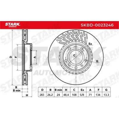 Tarcza hamulcowa Stark SKBD-0023246 SKBD-0023246 - foto 5