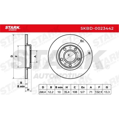 Tarcza hamulcowa Stark SKBD-0023442 SKBD-0023442 - foto 4