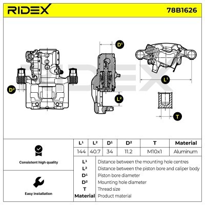 Zacisk Hamulcowy RIDEX 78B1626 78B1626 - foto 6