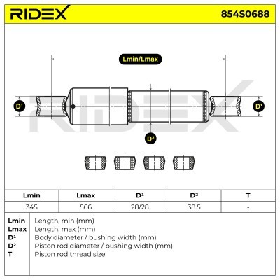 Amortyzator RIDEX 854S0688 854S0688 - foto 7