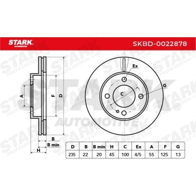 Tarcza hamulcowa Stark SKBD-0022878 SKBD-0022878 - foto 4