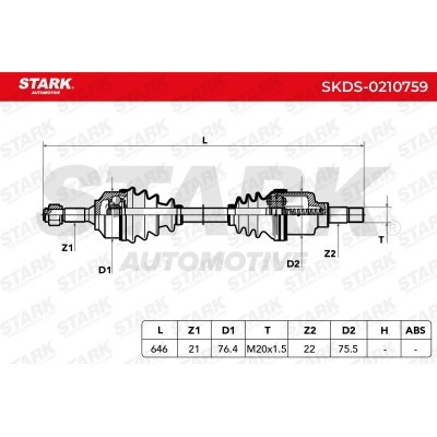 Półoś Napędowa Stark SKDS-0210759 SKDS-0210759 - foto 8