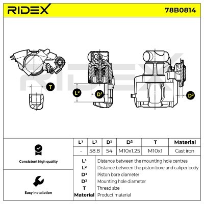 Zacisk Hamulcowy RIDEX 78B0814 78B0814 - foto 6