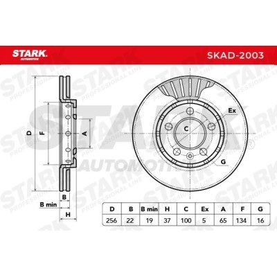 Tarcza hamulcowa Stark SKAD-2003 SKAD-2003 - foto 5