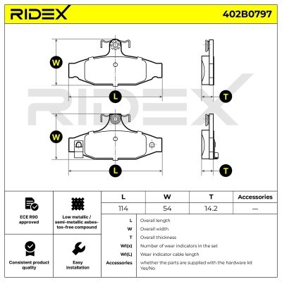 Klocki hamulcowe RIDEX 402B0797 402B0797 - foto 4