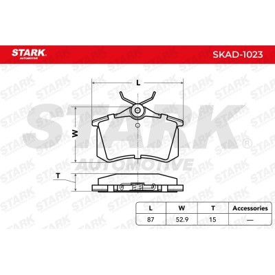 Klocki hamulcowe Stark SKAD-1023 SKAD-1023 - foto 4