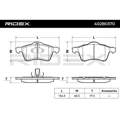 Klocki hamulcowe RIDEX 402B0370 402B0370 - foto 3