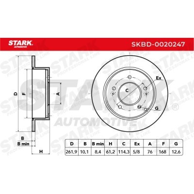 Tarcza hamulcowa Stark SKBD-0020247 SKBD-0020247 - foto 4