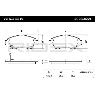 Klocki hamulcowe RIDEX 402B0649 402B0649 - foto 6