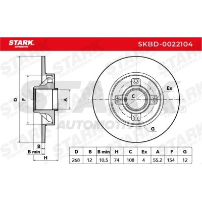 Tarcza hamulcowa Stark SKBD-0022104 SKBD-0022104 - foto 4