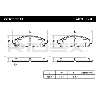Klocki hamulcowe RIDEX 402B0681 402B0681 - foto 7