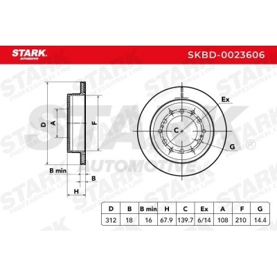 Tarcza hamulcowa Stark SKBD-0023606 SKBD-0023606 - foto 6