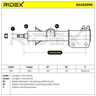 Amortyzator RIDEX 854S0399 854S0399 - foto 6