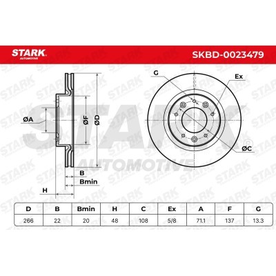 Tarcza hamulcowa Stark SKBD-0023479 SKBD-0023479 - foto 4