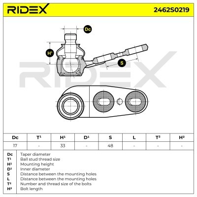 Sworzeń wahacza RIDEX 2462S0219 2462S0219 - foto 5