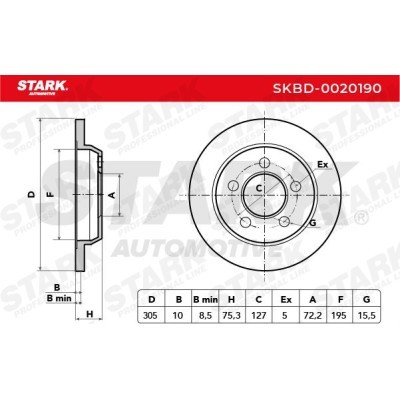 Tarcza hamulcowa Stark SKBD-0020190 SKBD-0020190 - foto 4