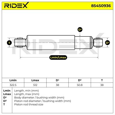 Amortyzator RIDEX 854S0936 854S0936 - foto 8