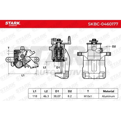 Zacisk Hamulcowy Stark SKBC-0460177 SKBC-0460177 - foto 3