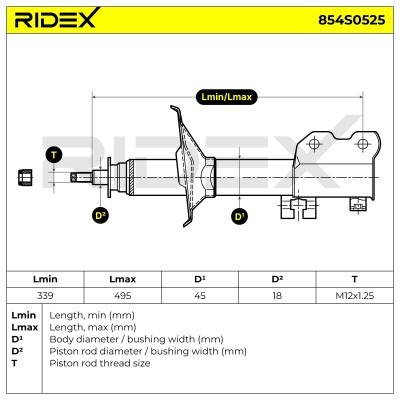 Amortyzator RIDEX 854S0525 854S0525 - foto 6