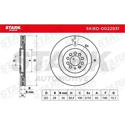 Tarcza hamulcowa Stark SKBD-0022931 SKBD-0022931 - foto 5
