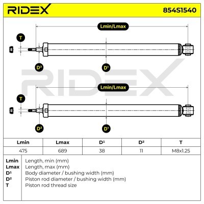 Amortyzator RIDEX 854S1540 854S1540 - foto 11