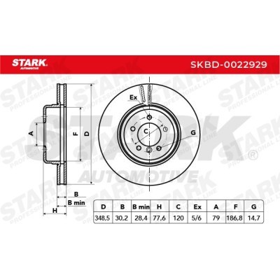 Tarcza hamulcowa Stark SKBD-0022929 SKBD-0022929 - foto 5