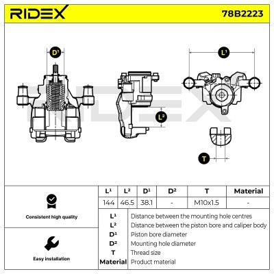 Zacisk Hamulcowy RIDEX 78B2223 78B2223 - foto 6