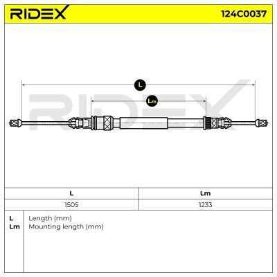 Linka Hamulca Ręcznego RIDEX 124C0037 124C0037 - foto 6