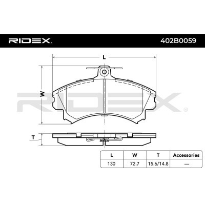 Klocki hamulcowe RIDEX 402B0059 402B0059 - foto 4