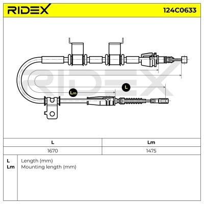 Linka Hamulca Ręcznego RIDEX 124C0633 124C0633 - foto 7