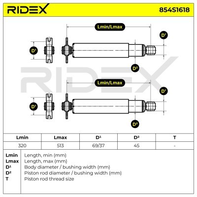 Amortyzator RIDEX 854S1618 854S1618 - foto 8