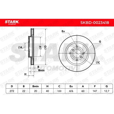 Tarcza hamulcowa Stark SKBD-0023418 SKBD-0023418 - foto 5