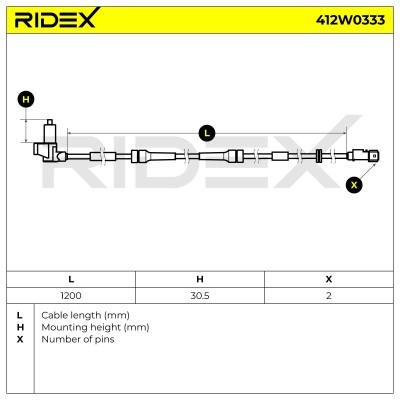 Czujnik ABS RIDEX 412W0333 412W0333 - foto 4