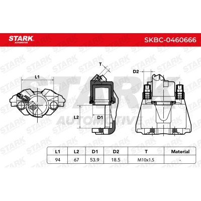 Zacisk Hamulcowy Stark SKBC-0460666 SKBC-0460666 - foto 5