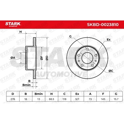 Tarcza hamulcowa Stark SKBD-0023810 SKBD-0023810 - foto 7