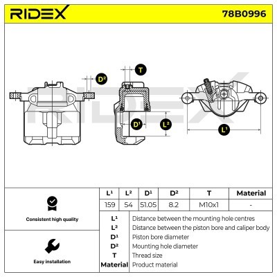 Zacisk Hamulcowy RIDEX 78B0996 78B0996 - foto 6