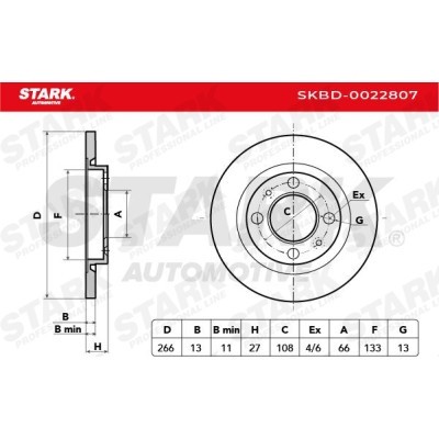 Tarcza hamulcowa Stark SKBD-0022807 SKBD-0022807 - foto 4