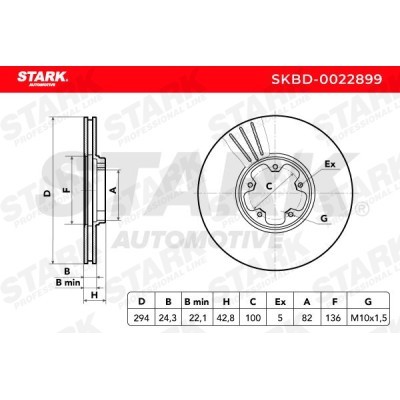 Tarcza hamulcowa Stark SKBD-0022899 SKBD-0022899 - foto 5