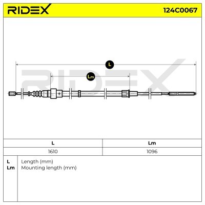Linka Hamulca Ręcznego RIDEX 124C0067 124C0067 - foto 6