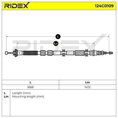 Linka Hamulca Ręcznego RIDEX 124C0109 124C0109 - foto 6