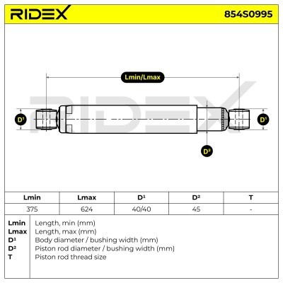 Amortyzator RIDEX 854S0995 854S0995 - foto 5