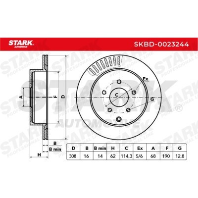 Tarcza hamulcowa Stark SKBD-0023244 SKBD-0023244 - foto 5