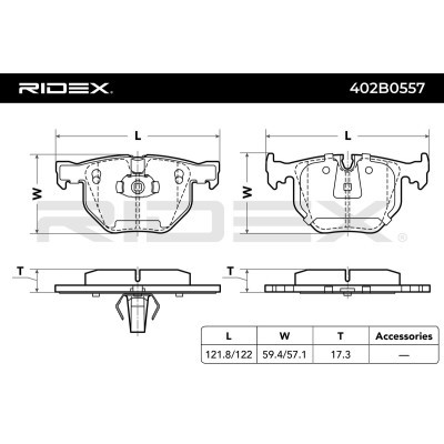 Klocki hamulcowe RIDEX 402B0557 402B0557 - foto 7