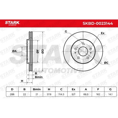 Tarcza hamulcowa Stark SKBD-0023144 SKBD-0023144 - foto 6