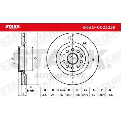 Tarcza hamulcowa Stark SKBD-0023239 SKBD-0023239 - foto 5