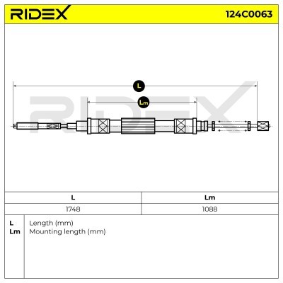 Linka Hamulca Ręcznego RIDEX 124C0063 124C0063 - foto 7